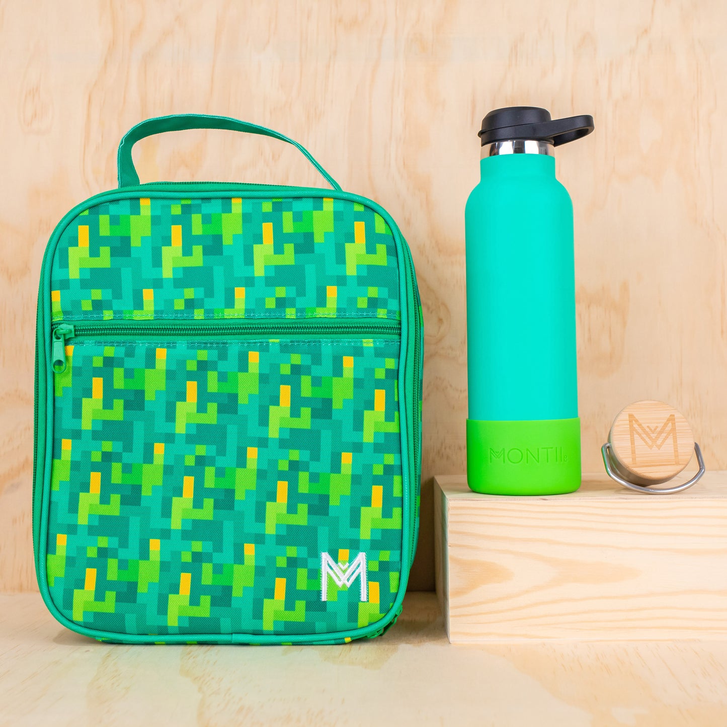 MONTIICO LARGE INSULATED LUNCH BAG - PIXEL