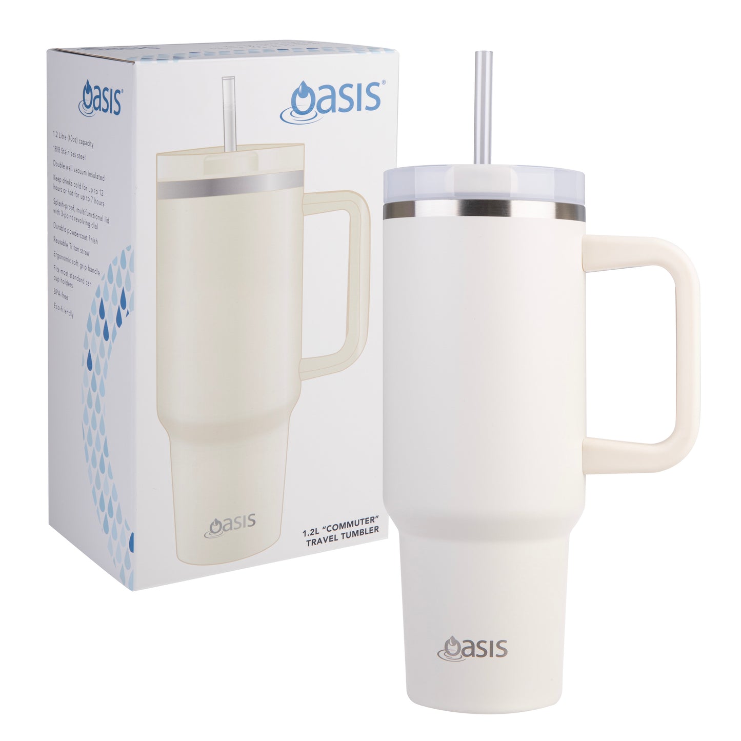 Oasis Insulated Commuter Travel Tumbler 1.2L - Alabaster