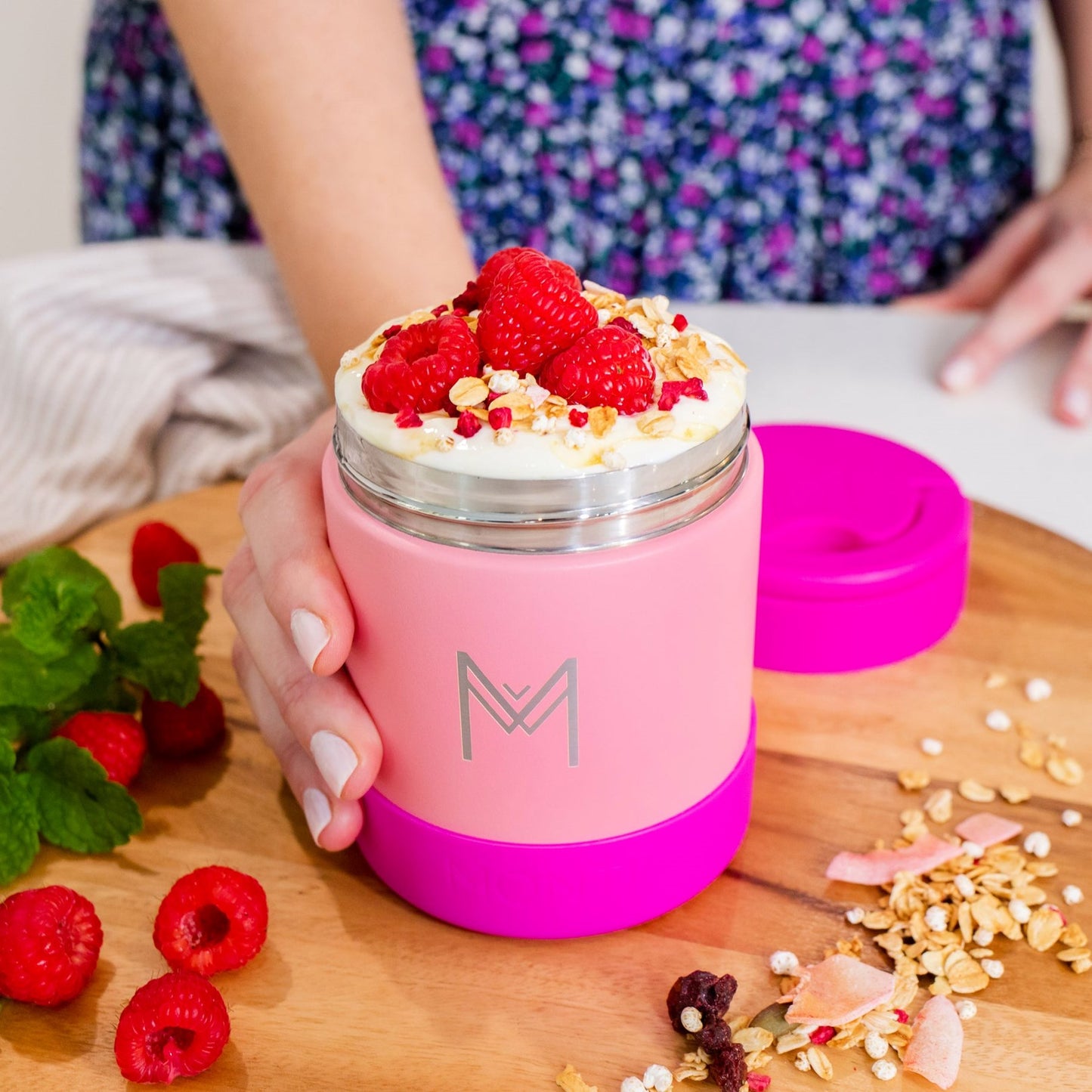 MONTIICO INSULATED FOOD JAR - STRAWBERRY