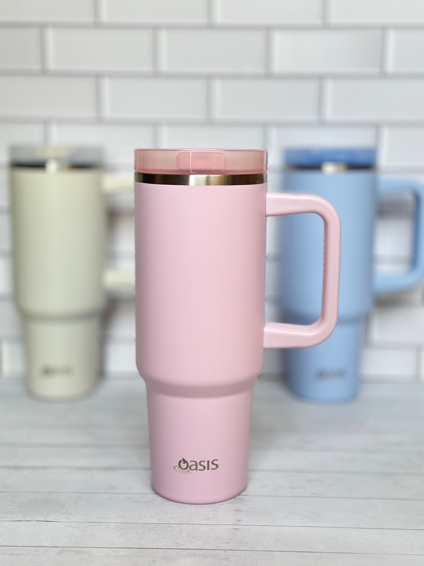 Oasis Insulated Commuter Travel Tumbler 1.2L - Pink Lemonade