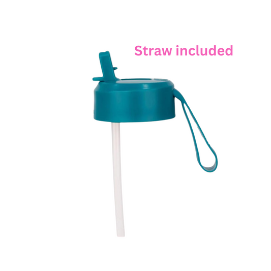 SIPPER LID + STRAW 475ML - PINE