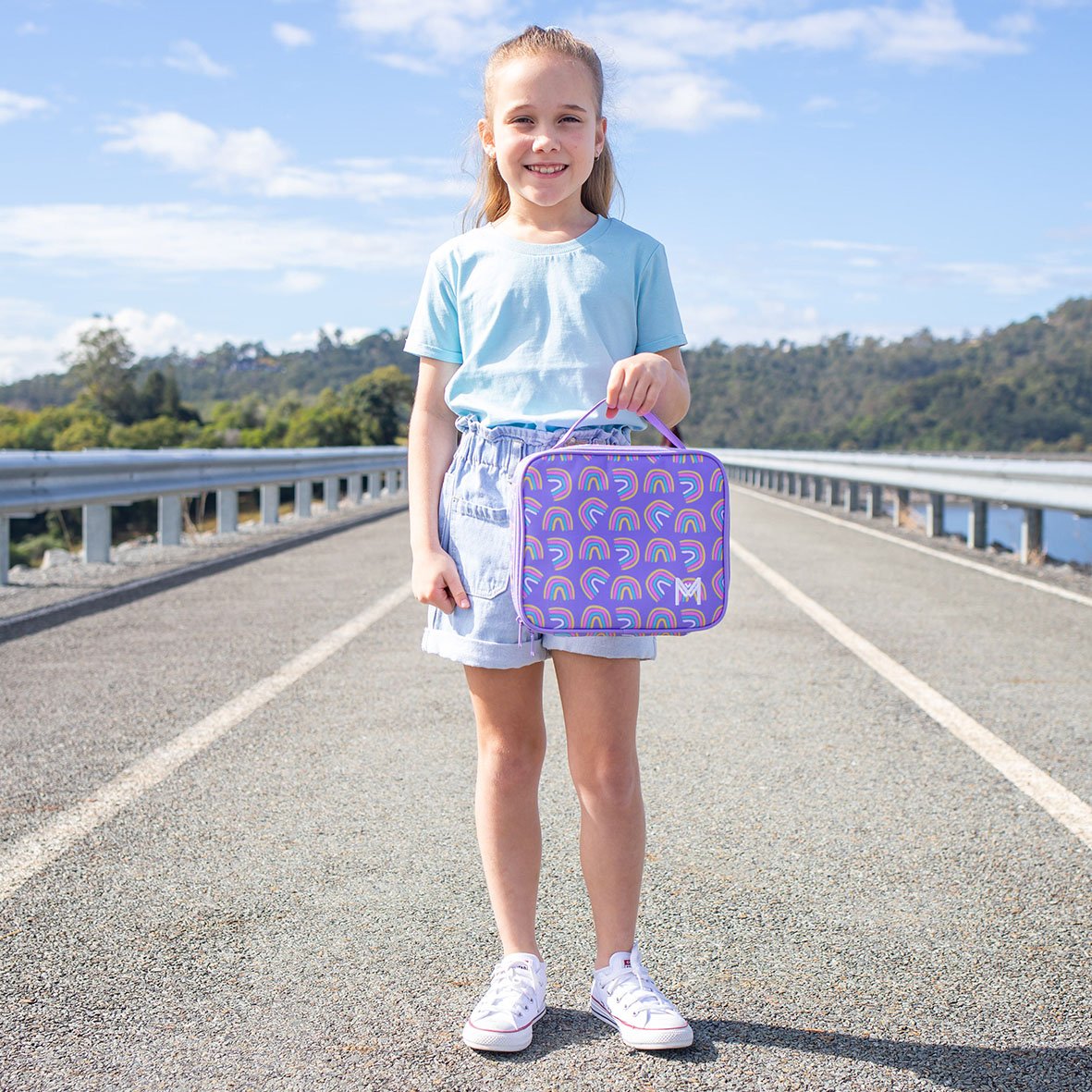 MONTIICO MEDIUM INSULATED LUNCH BAG - RAINBOWS