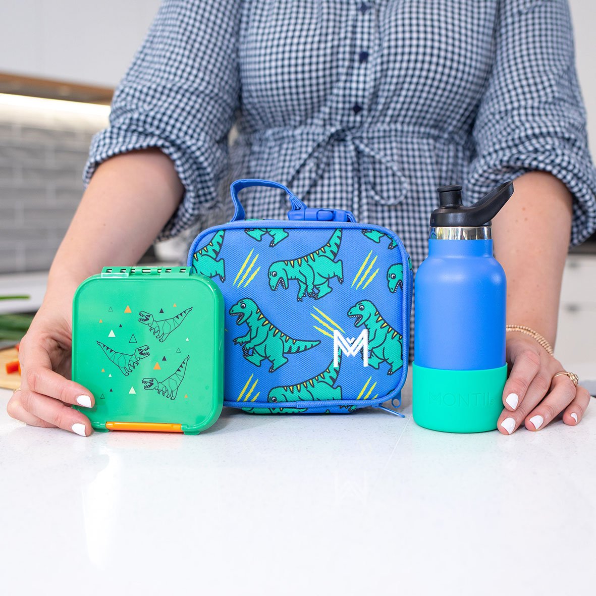 MONTIICO MINI INSULATED LUNCH BAG - DINOSAUR