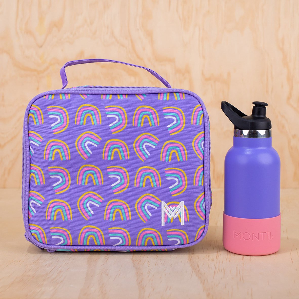 MONTIICO MEDIUM INSULATED LUNCH BAG - RAINBOWS