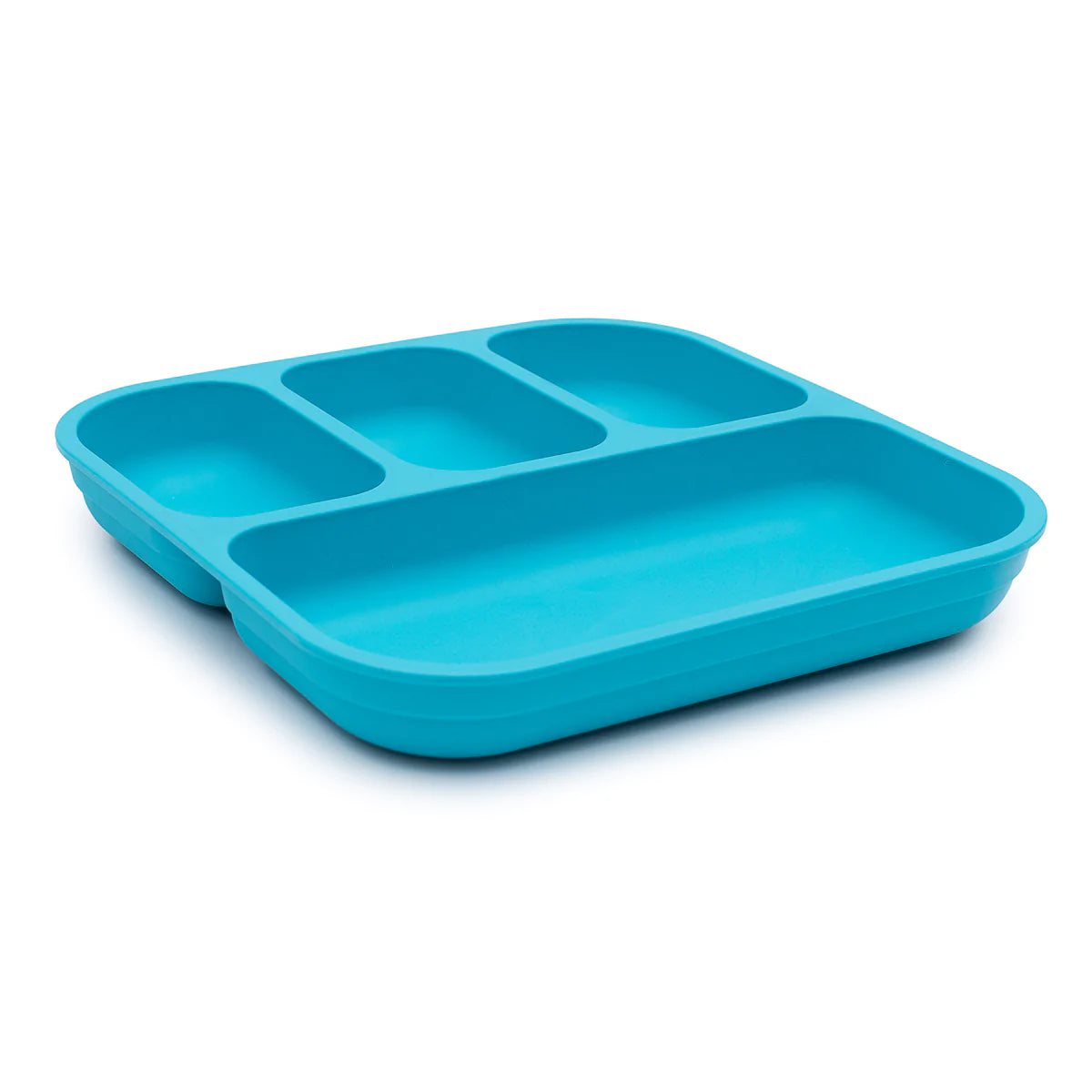 Plant-Based Bento-Style Divided Plates (22x21cm) - Individual - Blue