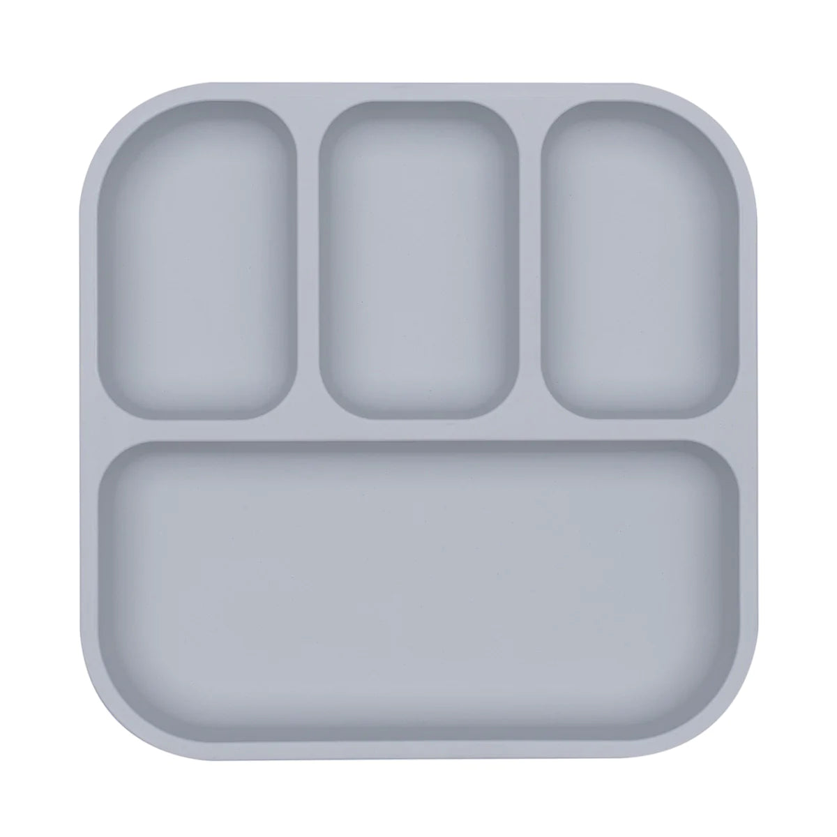 Plant-Based Bento-Style Divided Plates (22x21cm) - Individual - Grey