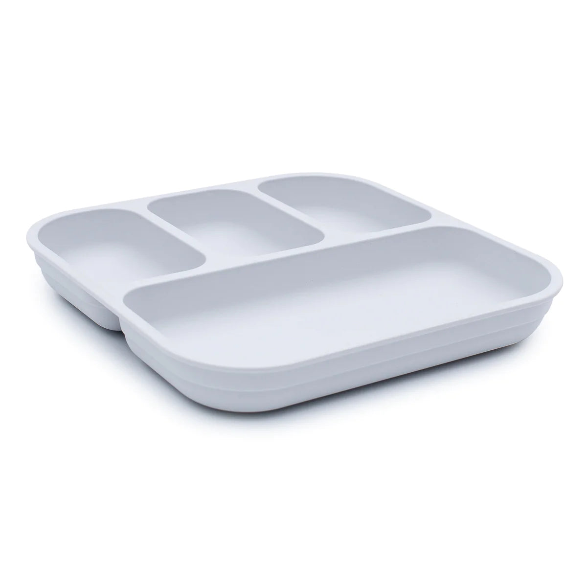 Plant-Based Bento-Style Divided Plates (22x21cm) - Individual - Grey