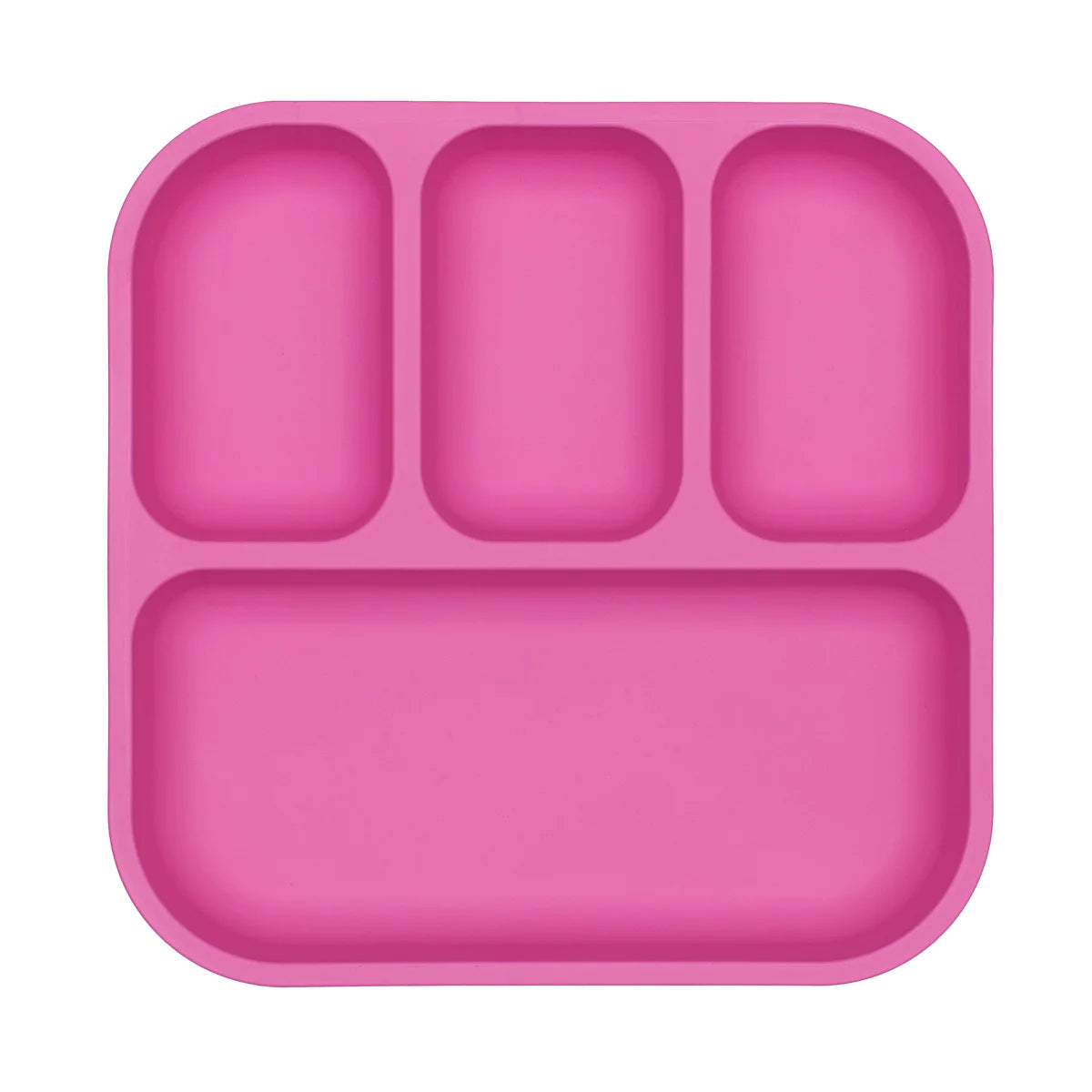 Plant-Based Bento-Style Divided Plates (22x21cm) - Individual - Pink