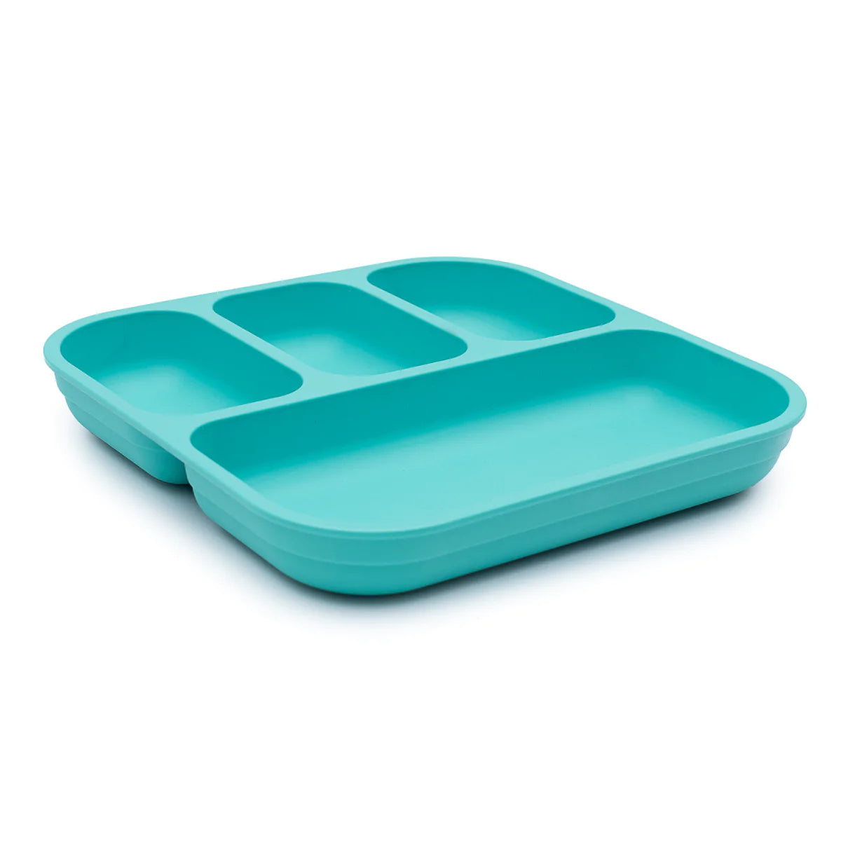 Plant-Based Bento-Style Divided Plates (22x21cm) - Individual - Green