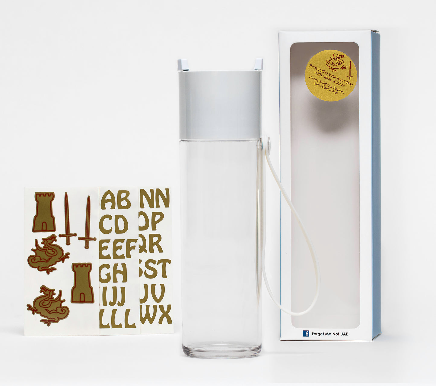 DIY Dragons - Just water bottle white - 500ml