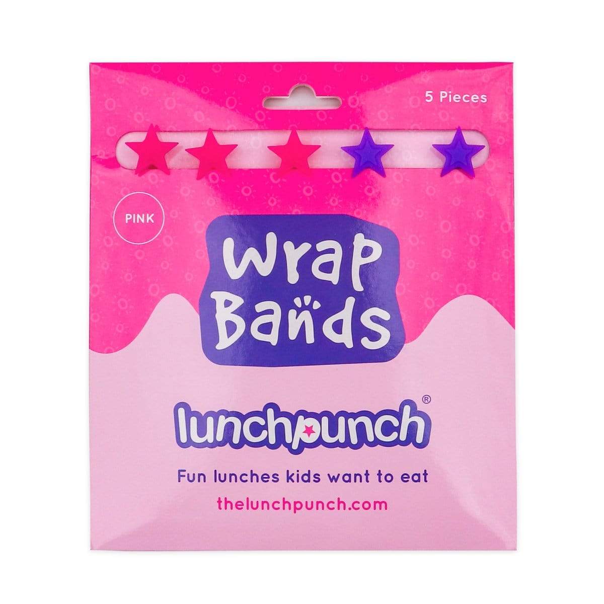 LUNCH PUNCH SILICONE WRAP BANDS - PINK