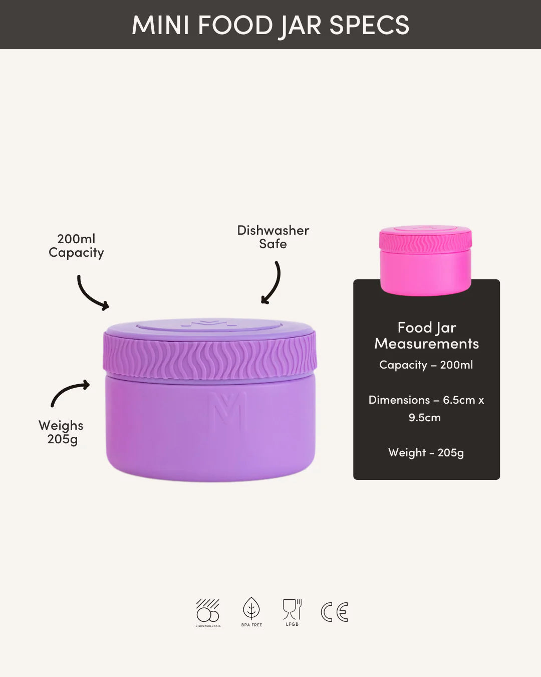 MONTIICO Insulated Mini Food Jar - Calypso