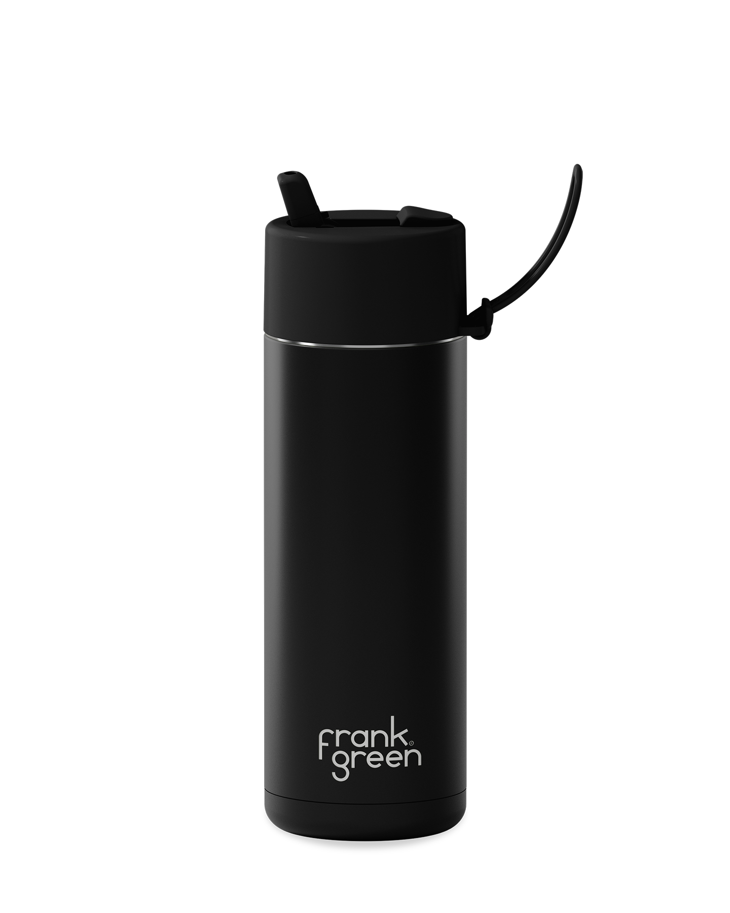 Ceramic Reusable Bottle with Flip Lid - Midnight - (595ml)
