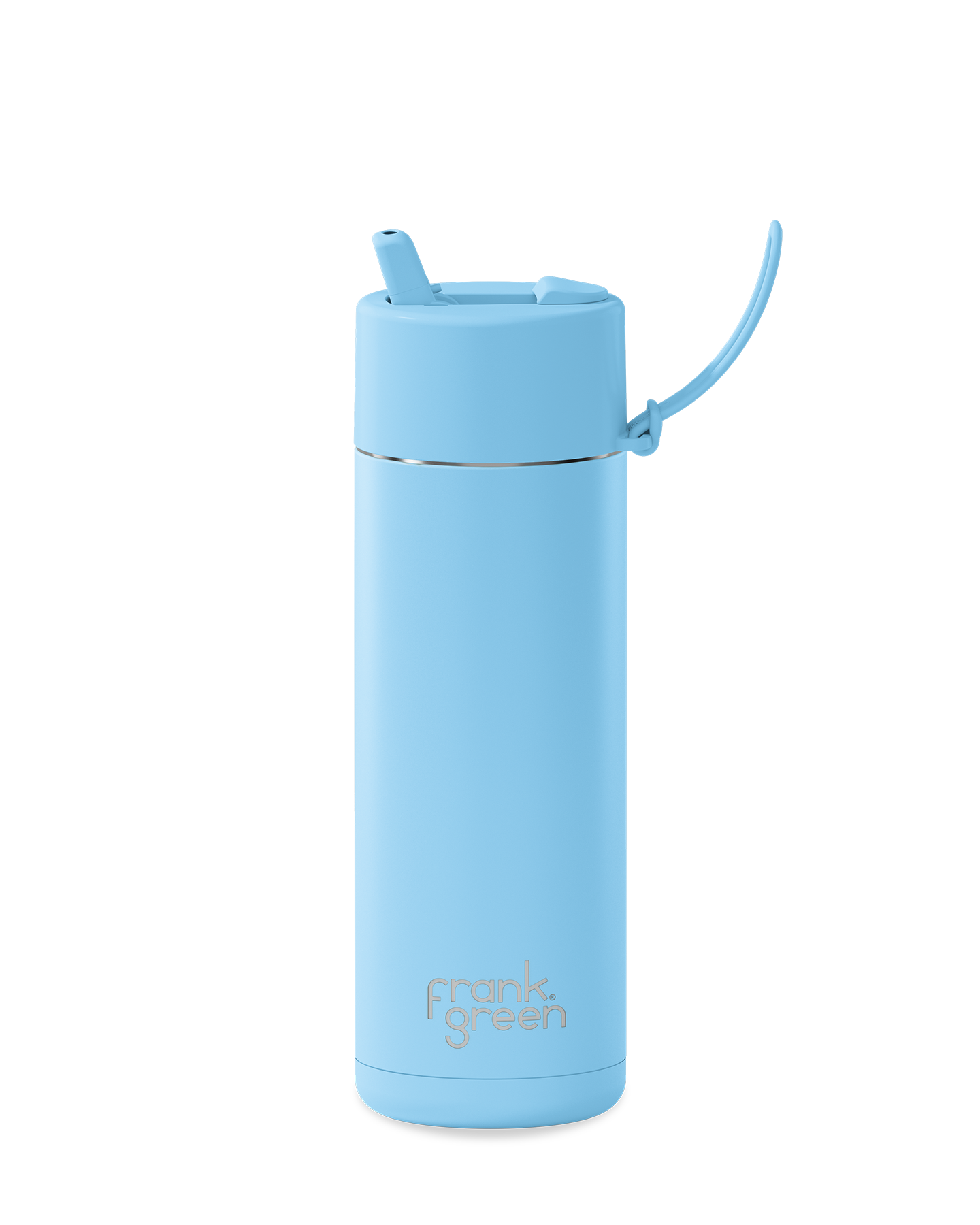 Ceramic Reusable Bottle with Flip Lid - Sky Blue - (595ml)