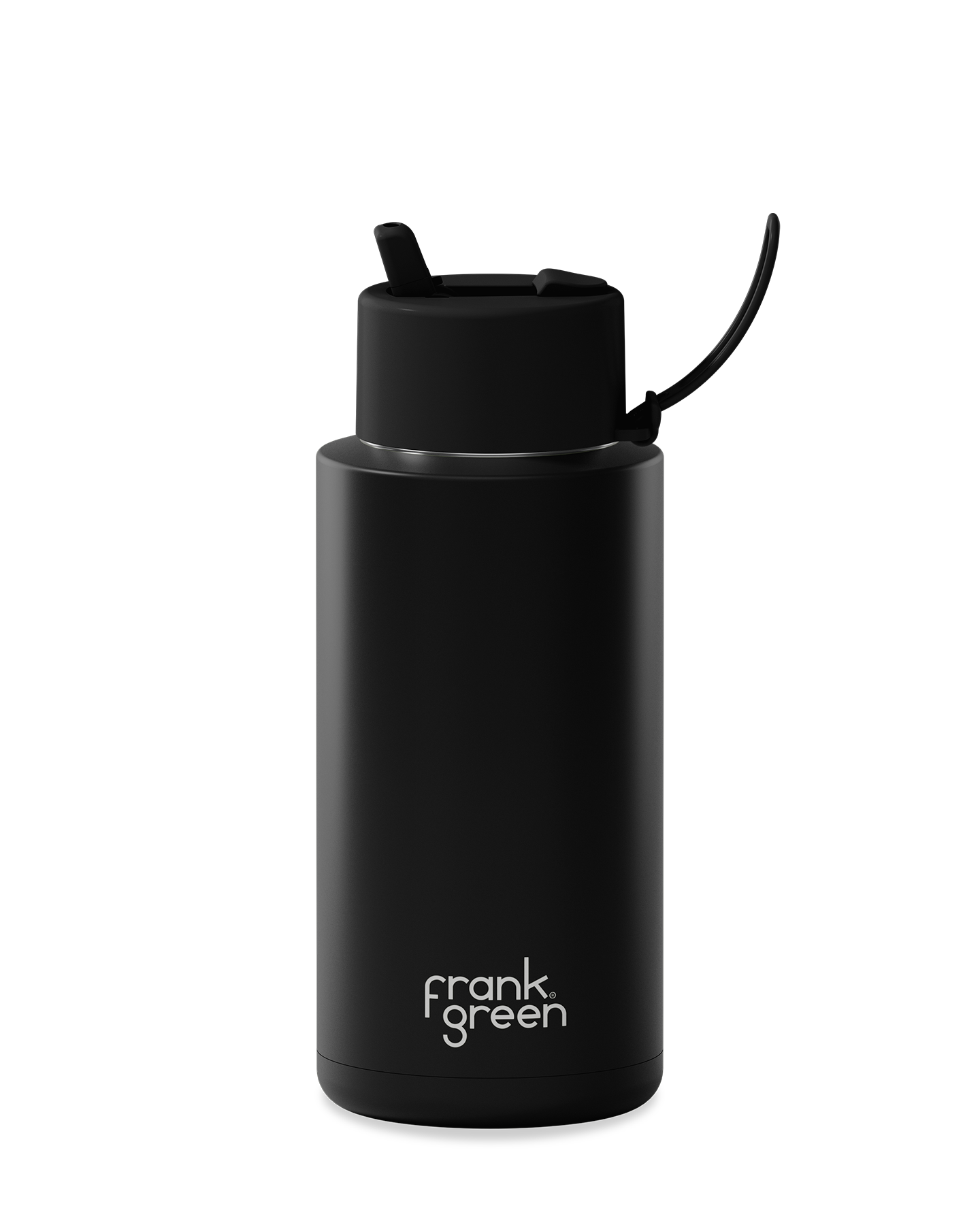 Ceramic Reusable Bottle with Flip Lid - Midnight - (1L)