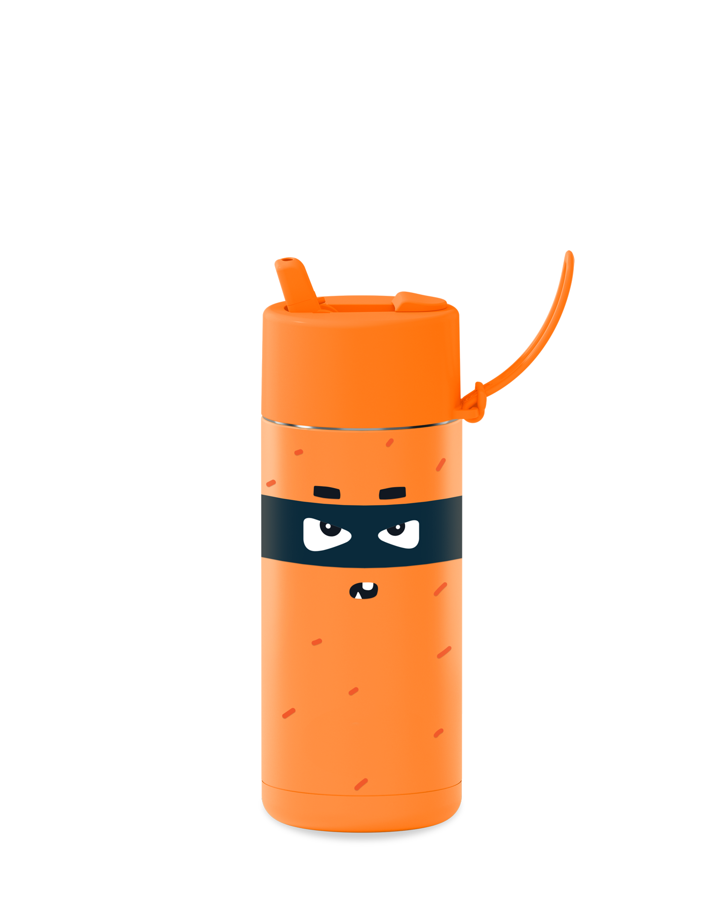 franksters Ceramic Reusable Bottle - Neon Orange Robin - 475ml