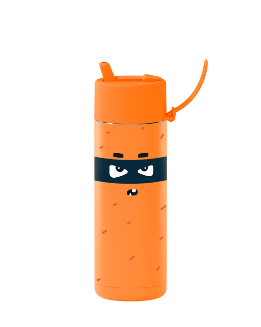 franksters Ceramic Reusable Bottle - Neon Orange Robin - 595ml