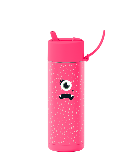 franksters Ceramic Reusable Bottle - Neon Pink Piper - 595ml