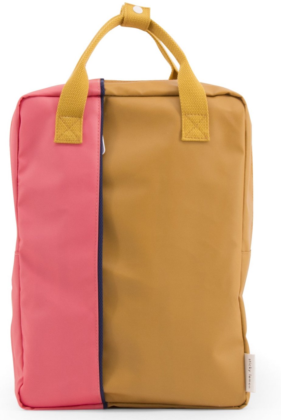 Large backpack vertical - powder caramel fudge / watermelon pink