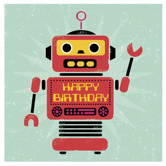 Birthday card - Robot