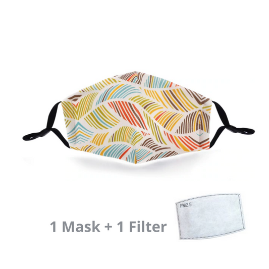 Stylish Re-usable Kids' Face Mask - Leaves