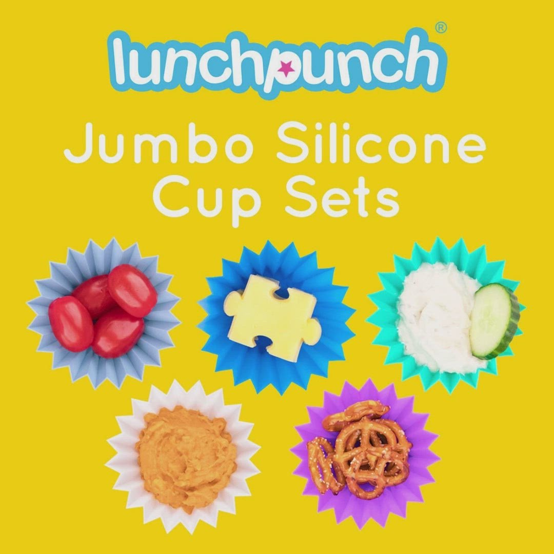 Lunch Punch Jumbo Silicone Cups – Pink – Lunchbox Mini