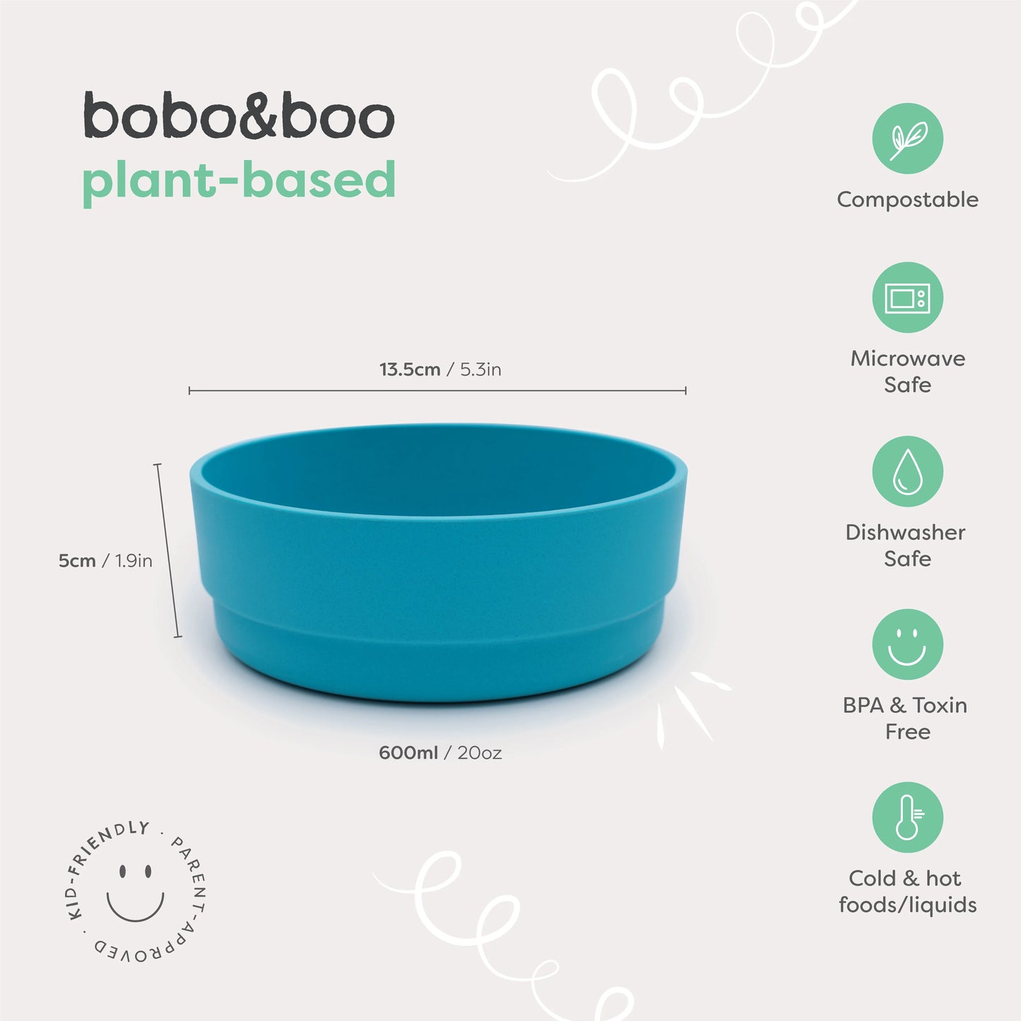 Plant-Based 3 Pack of Bowls - Lagoon (600ml)
