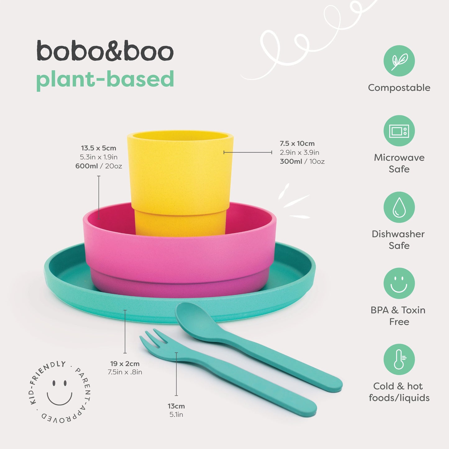 Plant-Based Dinnerware Set - Tropical
