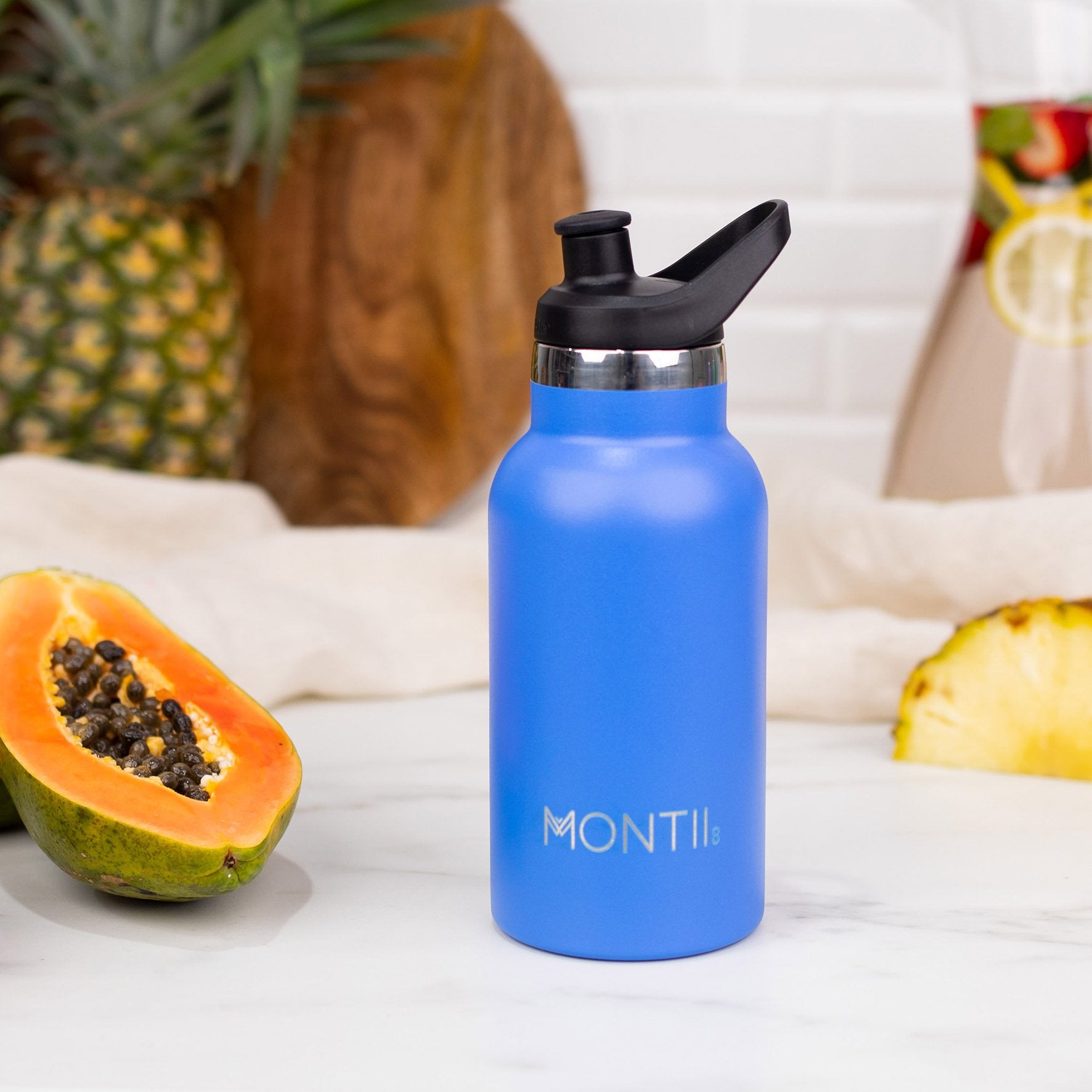 MontiiCo Mini Smoothie Cup, Blueberry Blue