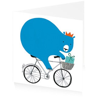 Birthday card - Bear on a Bike