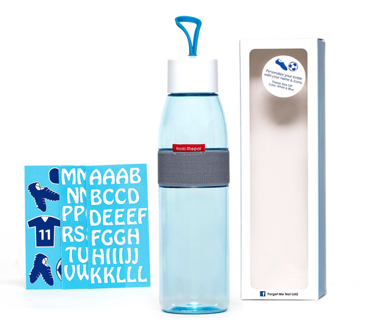 DIY Soccer - Ellipse water bottle blue - 500ml