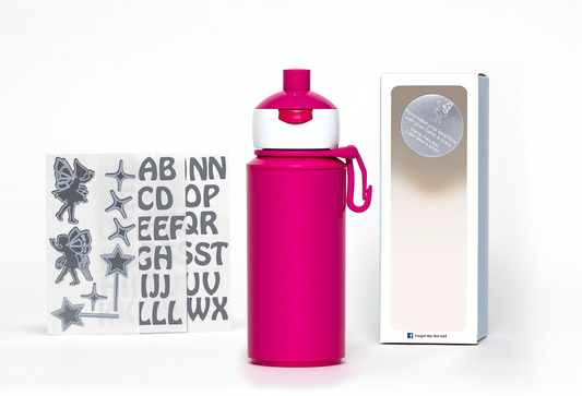DIY Fairies- Popup water bottle pink - 275ml