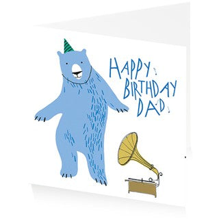 Birthday card - Grooving Bear