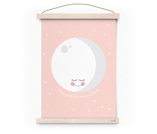 POSTER – I LOVE YOU TO THE MOON AND BACK – PINK
