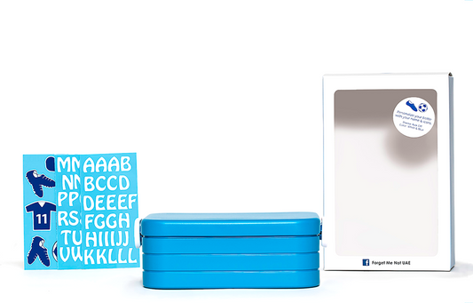 DIY Soccer - Lunchbox with divider - blue